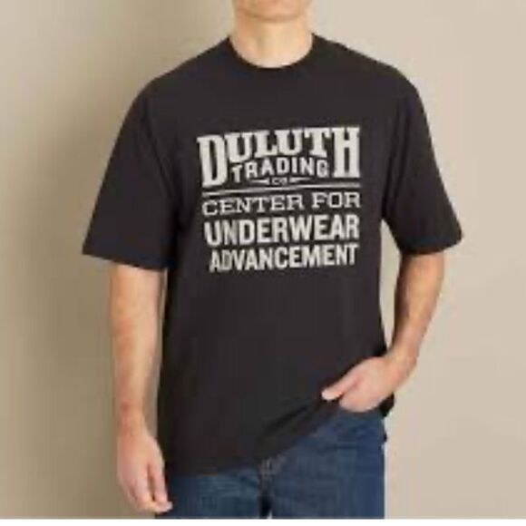 NWT Duluth Men's Longtail T Center Underwear Advancement Logo T-Shirt Size Small - Picture 1 of 5